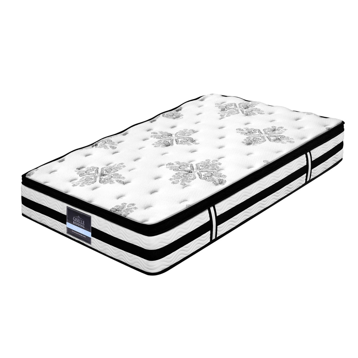 Giselle Bedding 34cm Mattress Euro Top Pocket Spring Single-Mattresses-PEROZ Accessories