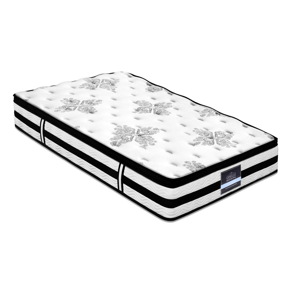 Giselle Bedding 34cm Mattress Euro Top Pocket Spring Single-Mattresses-PEROZ Accessories