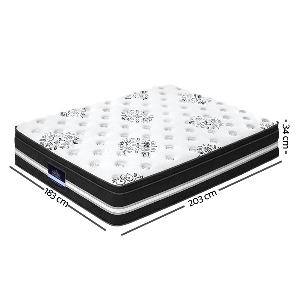 Giselle Bedding 34cm Mattress Cool Gel Memory Foam King-Mattresses-PEROZ Accessories
