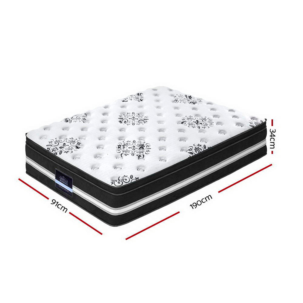 Giselle Bedding 34cm Mattress Cool Gel Memory Foam Single-Mattresses-PEROZ Accessories