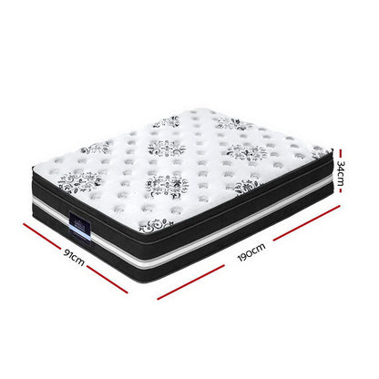 Giselle Bedding 34cm Mattress Cool Gel Memory Foam Single-Mattresses-PEROZ Accessories