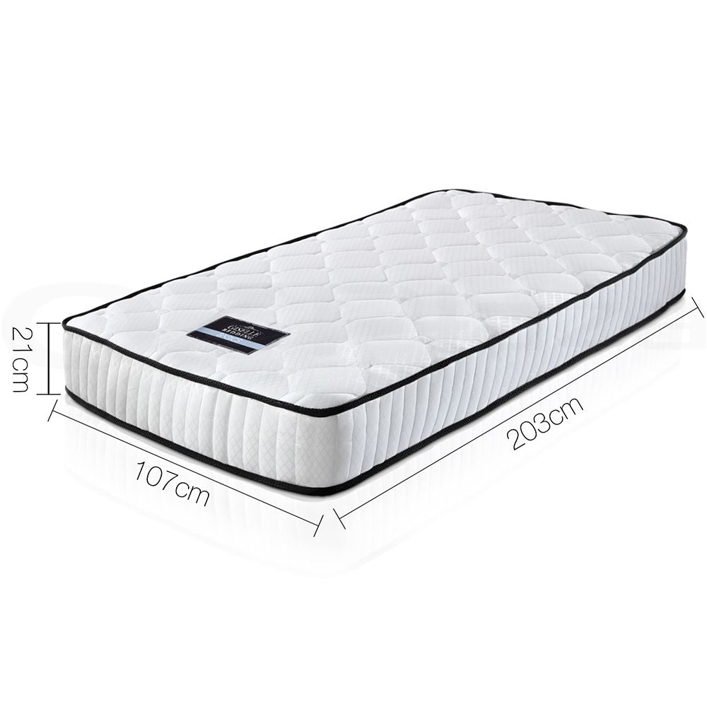 Giselle Bedding 21cm Mattress Tight Top King Single-Mattresses-PEROZ Accessories