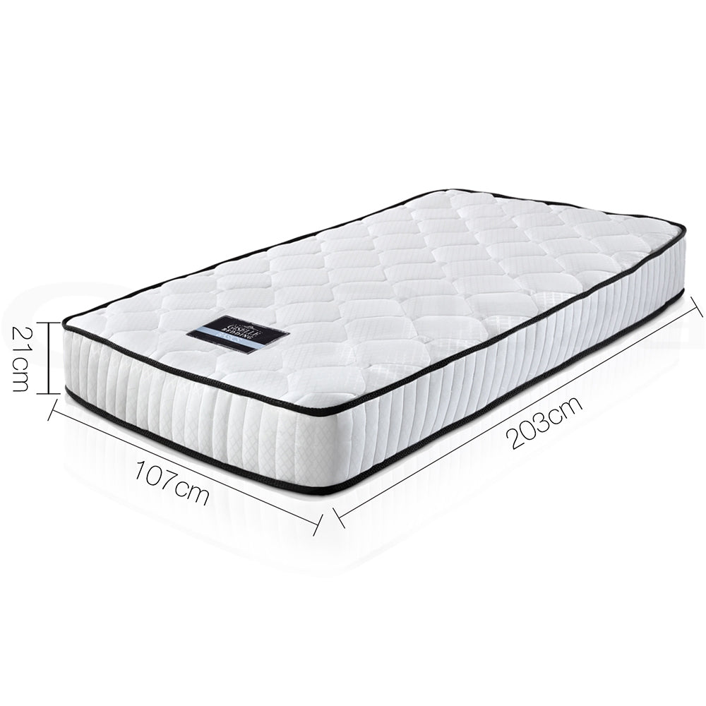 Giselle Bedding 21cm Mattress Tight Top King Single-Mattresses-PEROZ Accessories