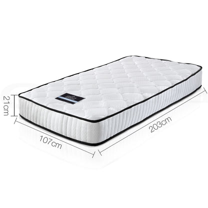 Giselle Bedding 21cm Mattress Tight Top King Single-Mattresses-PEROZ Accessories