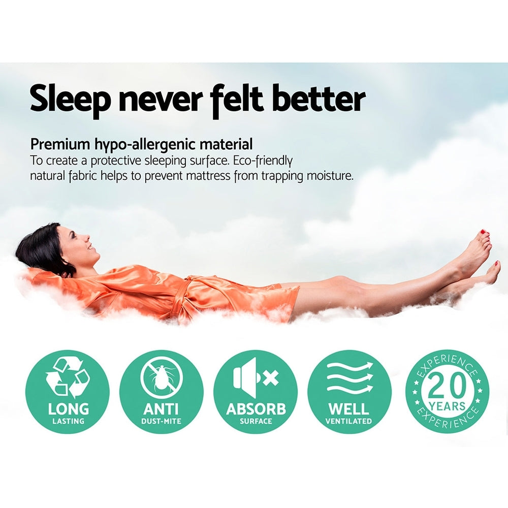 Giselle Bedding 21cm Mattress Tight Top King Single-Mattresses-PEROZ Accessories