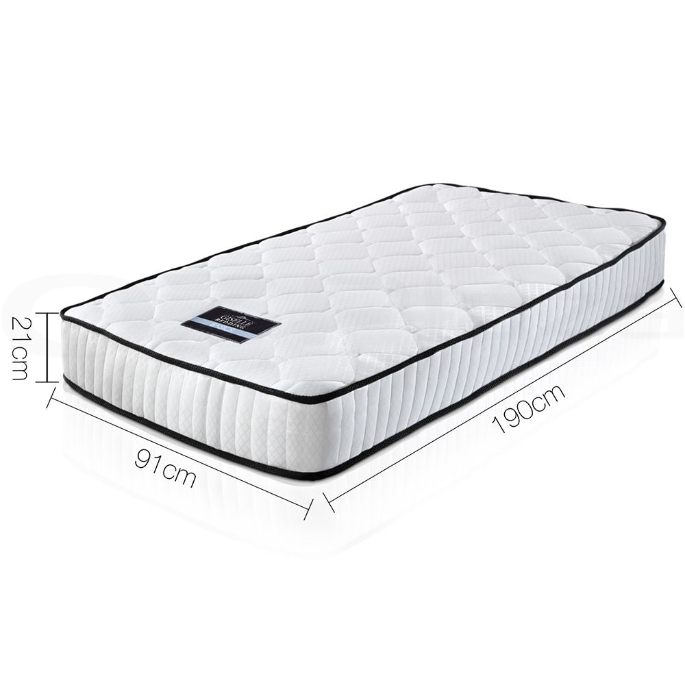 Giselle Bedding 21cm Mattress Tight Top Single-Mattresses-PEROZ Accessories