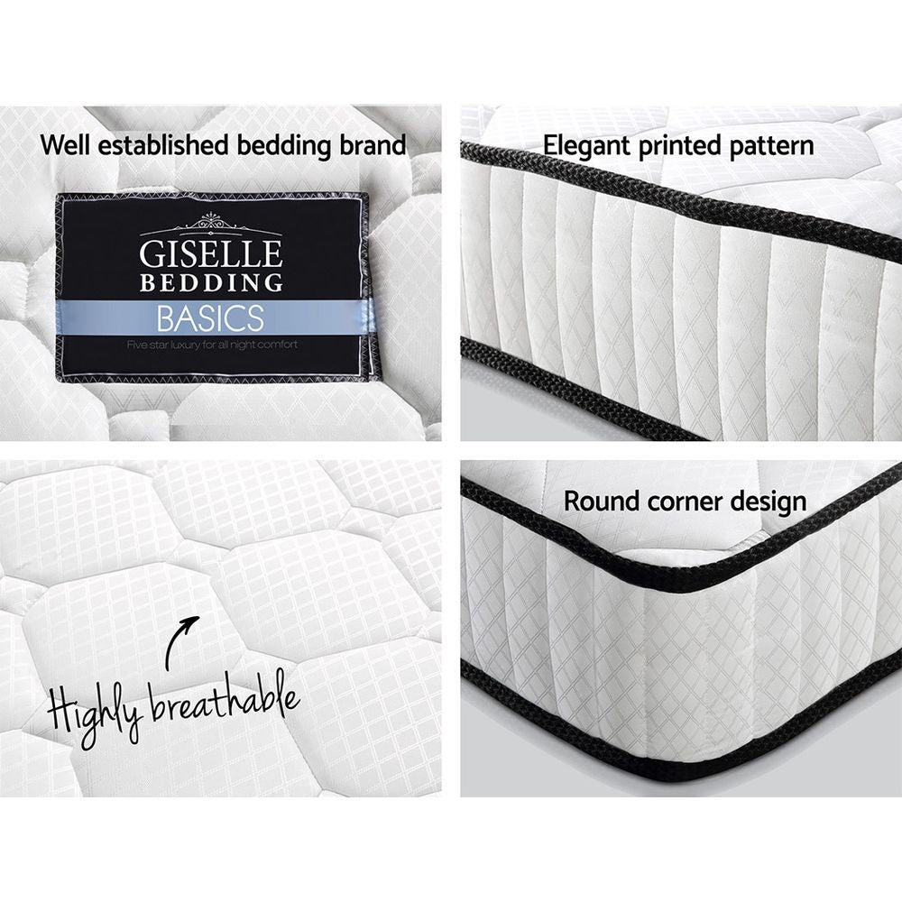 Giselle Bedding 21cm Mattress Tight Top Single-Mattresses-PEROZ Accessories