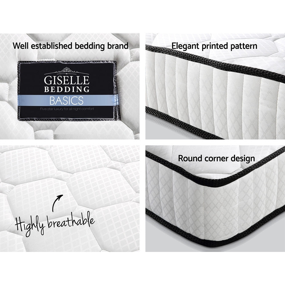 Giselle Bedding 21cm Mattress Tight Top Single-Mattresses-PEROZ Accessories