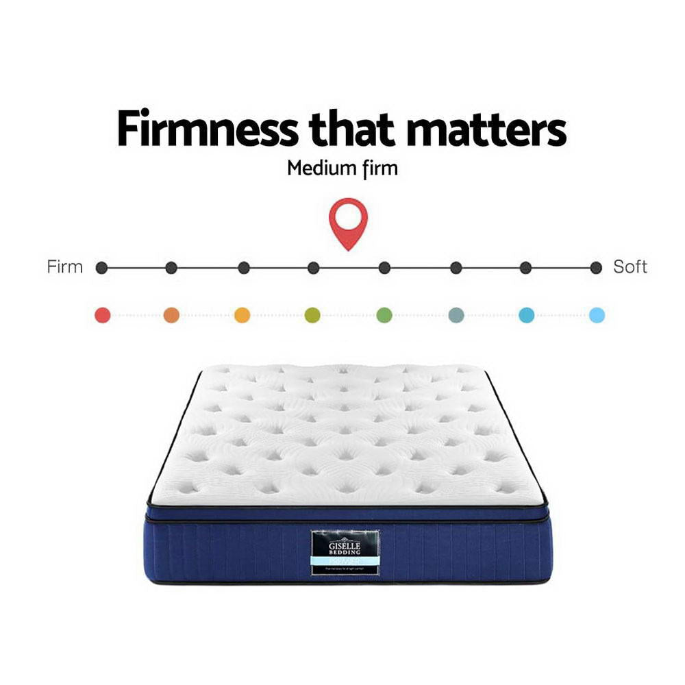 Giselle Bedding 34cm Mattress Cool Gel Memory Foam 7 Zone Double-Mattresses-PEROZ Accessories