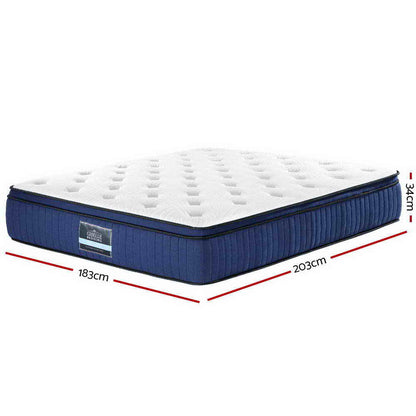 Giselle Bedding 34cm Mattress Cool Gel Memory Foam 7 Zone King-Mattresses-PEROZ Accessories