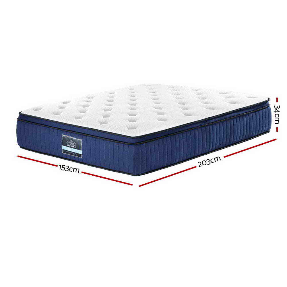 Giselle Bedding 34cm Mattress Cool Gel Memory Foam 7 Zone Queen-Mattresses-PEROZ Accessories