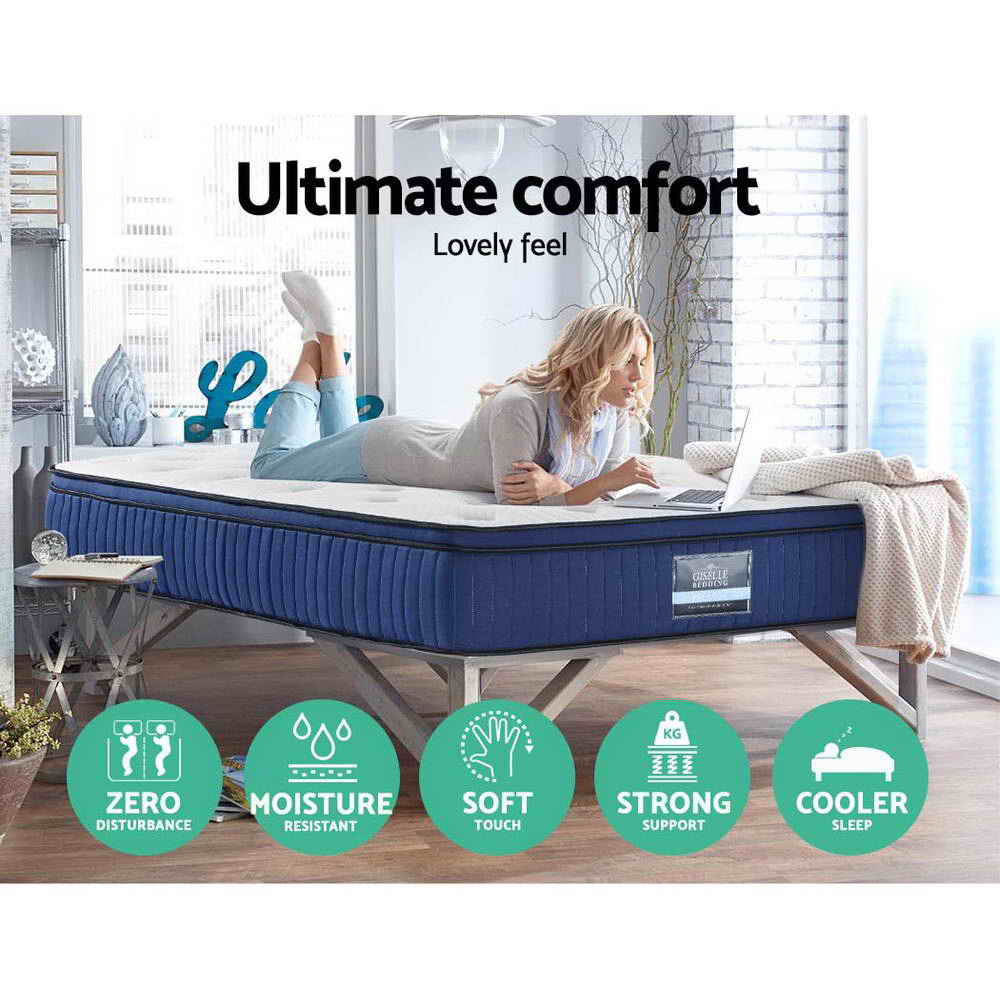 Giselle Bedding 34cm Mattress Cool Gel Memory Foam 7 Zone Queen-Mattresses-PEROZ Accessories