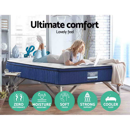 Giselle Bedding 34cm Mattress Cool Gel Memory Foam 7 Zone Queen-Mattresses-PEROZ Accessories