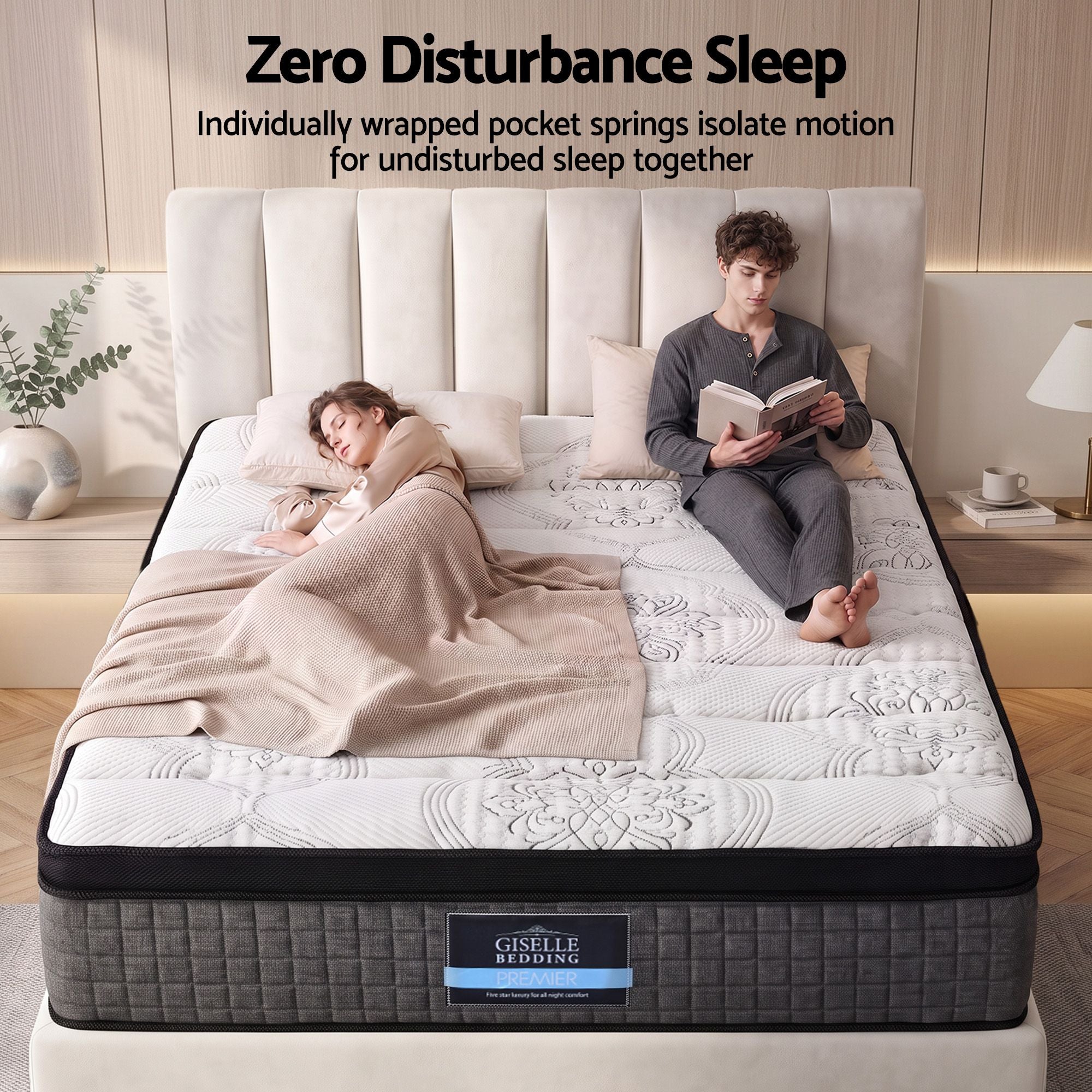 Giselle Bedding 34cm Mattress 9 Zone Latex Foam Double-Mattresses-PEROZ Accessories