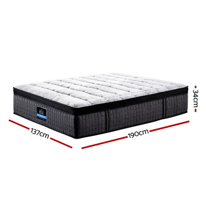 Giselle Bedding 34cm Mattress 9 Zone Latex Foam Double-Mattresses-PEROZ Accessories