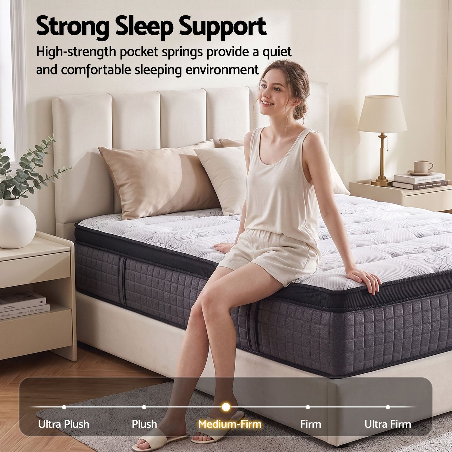 Giselle Bedding 34cm Mattress 9 Zone Latex Foam King-Mattresses-PEROZ Accessories