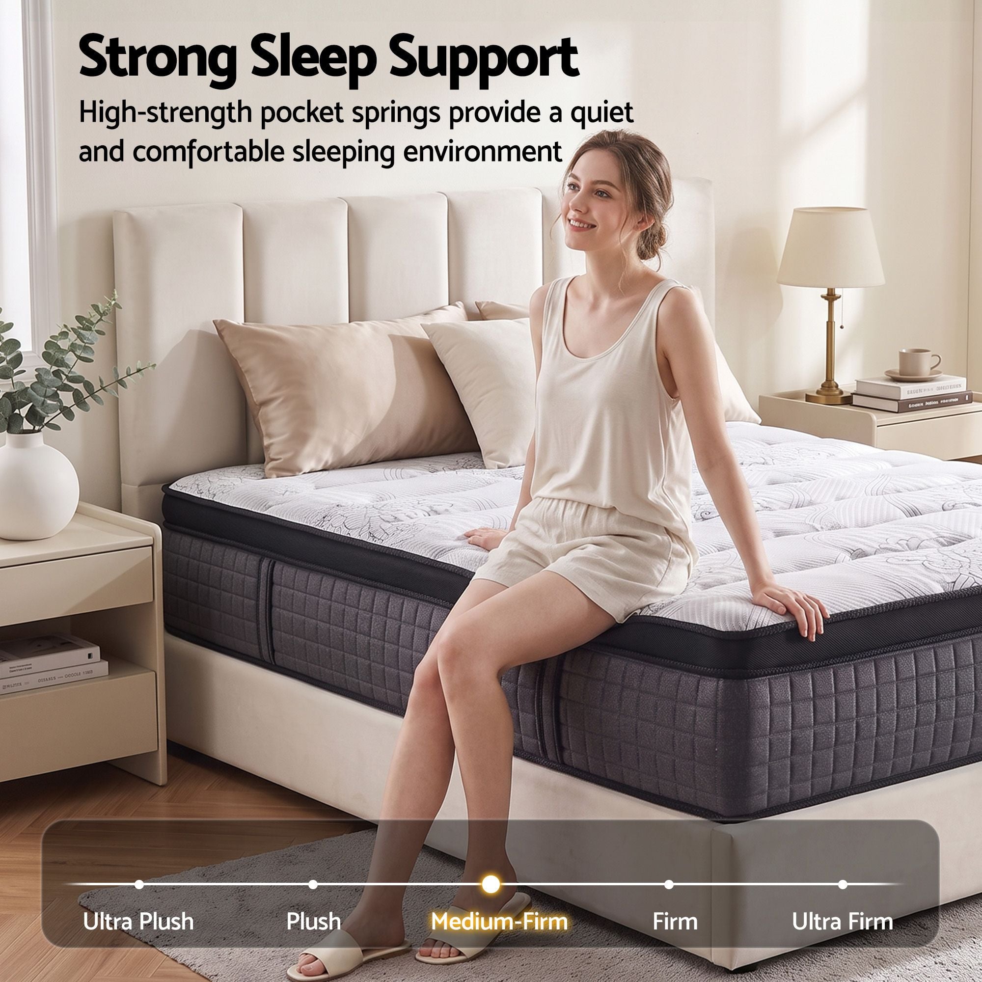 Giselle Bedding 34cm Mattress 9 Zone Latex Foam King-Mattresses-PEROZ Accessories