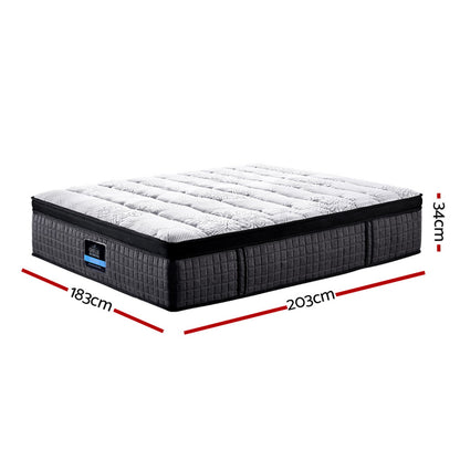 Giselle Bedding 34cm Mattress 9 Zone Latex Foam King-Mattresses-PEROZ Accessories