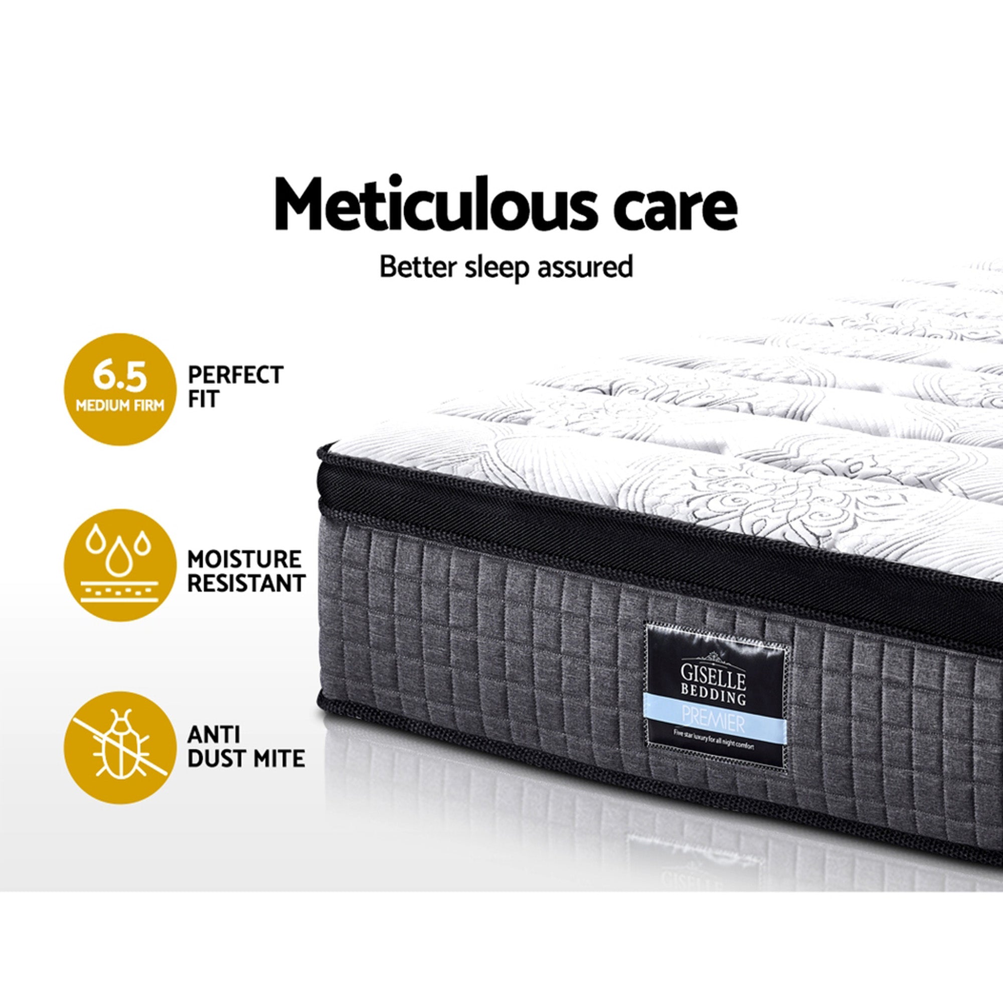 Giselle Bedding 34cm Mattress 9 Zone Latex Foam King Single-Mattresses-PEROZ Accessories