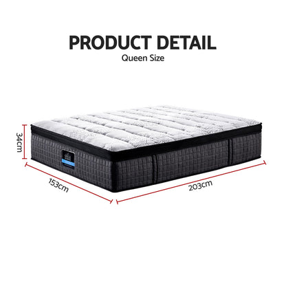 Giselle Bedding 34cm Mattress 9 Zone Latex Foam Queen-Mattresses-PEROZ Accessories