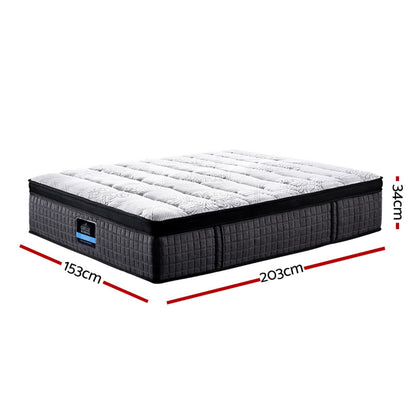Giselle Bedding 34cm Mattress 9 Zone Latex Foam Queen-Mattresses-PEROZ Accessories