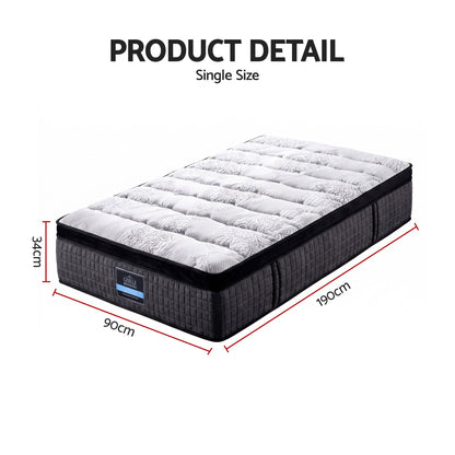 Giselle Bedding 34cm Mattress 9 Zone Latex Foam Single-Mattresses-PEROZ Accessories