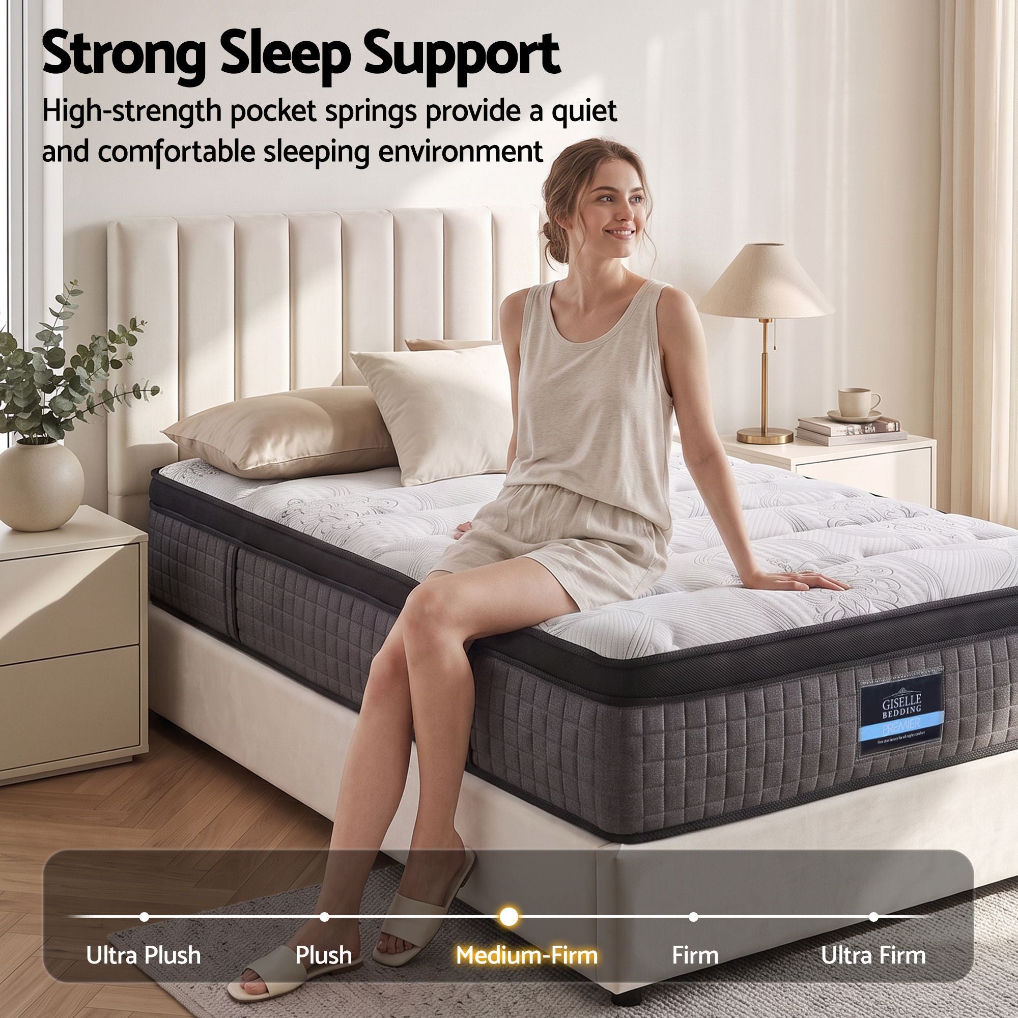 Giselle Bedding 34cm Mattress 9 Zone Latex Foam Single-Mattresses-PEROZ Accessories
