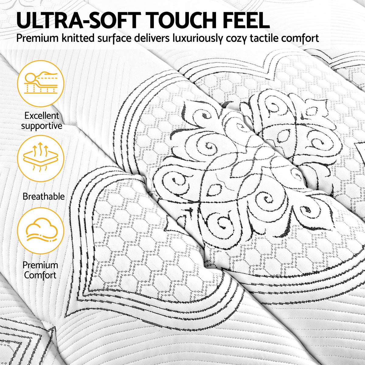 Giselle Bedding 34cm Mattress 9 Zone Latex Foam Single-Mattresses-PEROZ Accessories
