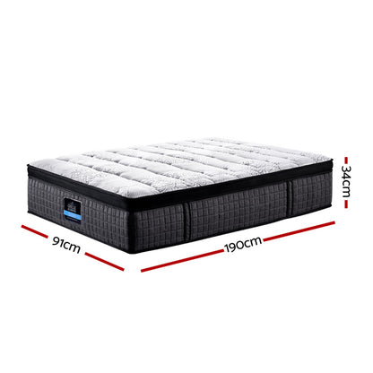 Giselle Bedding 34cm Mattress 9 Zone Latex Foam Single-Mattresses-PEROZ Accessories