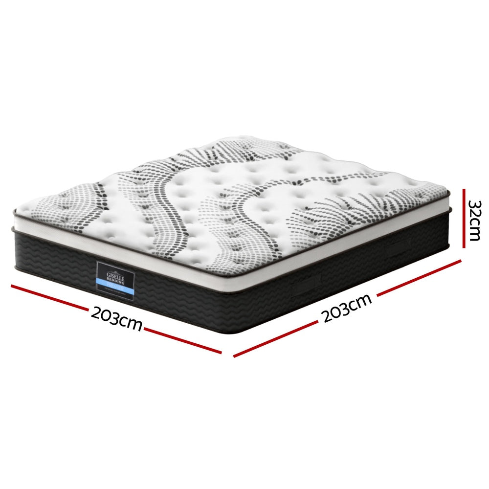 Giselle Bedding 32cm Mattress Euro Top Super King-Furniture &gt; Mattresses &gt; King Size Mattress-PEROZ Accessories