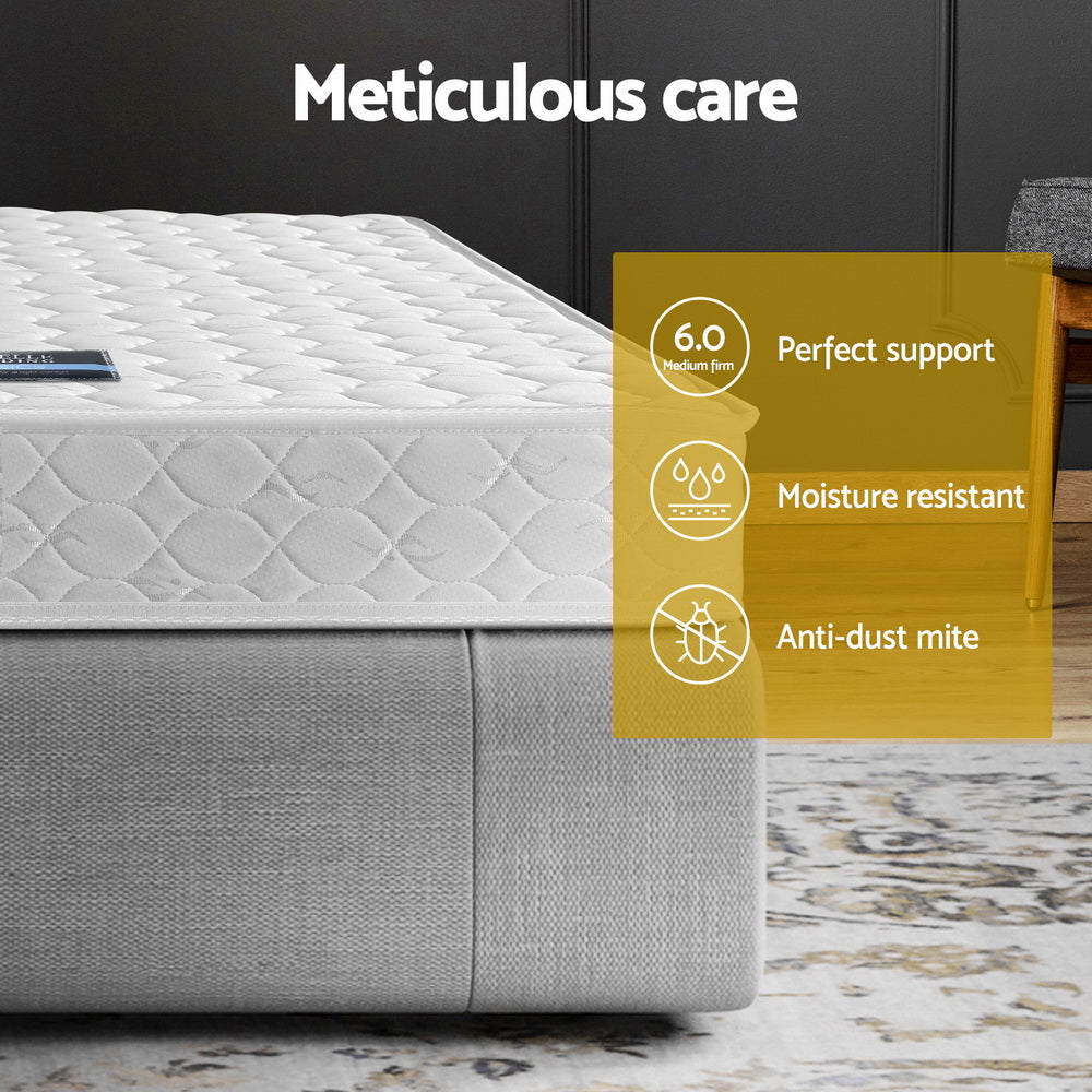 Giselle Bedding 13cm Mattress Tight Top King Single-Mattresses-PEROZ Accessories