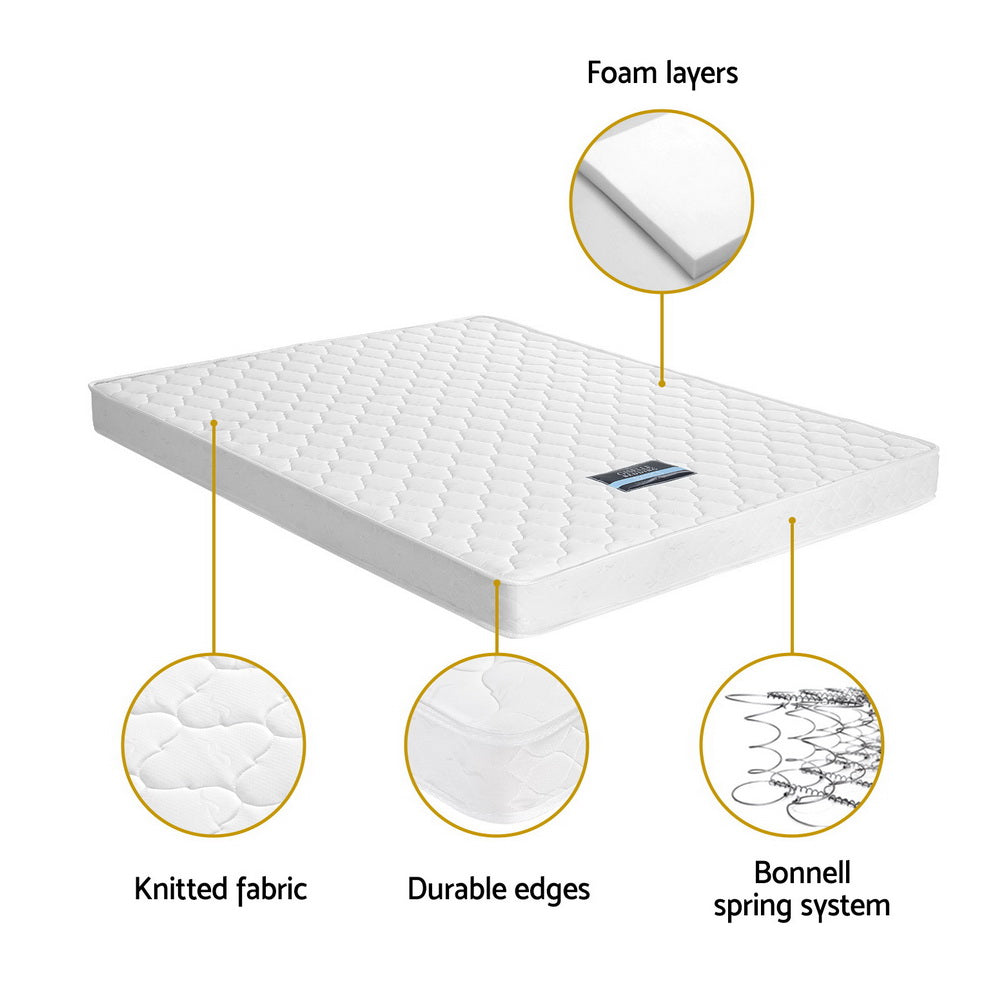 Giselle Bedding 13cm Mattress Tight Top King Single-Mattresses-PEROZ Accessories