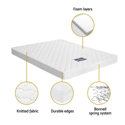 Giselle Bedding 13cm Mattress Tight Top King Single-Mattresses-PEROZ Accessories