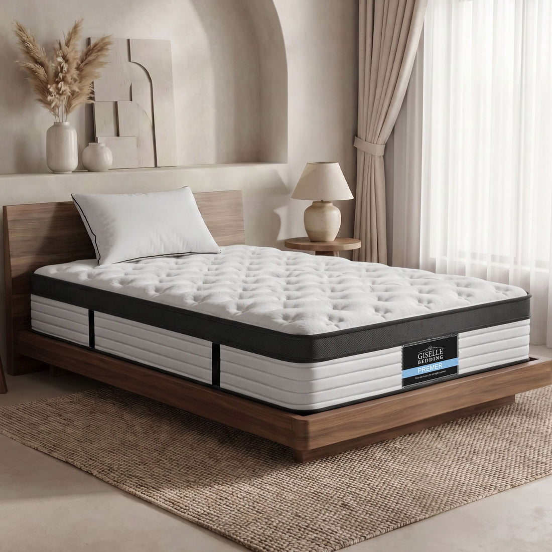 Giselle Bedding 31cm Mattress Euro Top King Single-Furniture > Mattresses > Single Mattress-PEROZ Accessories