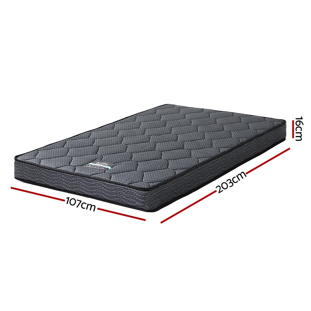 16cm Mattress Giselle Bonnell Spring King Single-Furniture &gt; Mattresses &gt; King Single Mattress-PEROZ Accessories