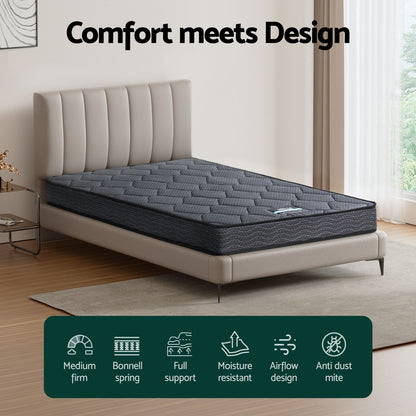 16cm Mattress Giselle Bonnell Spring King Single-Furniture &gt; Mattresses &gt; King Single Mattress-PEROZ Accessories