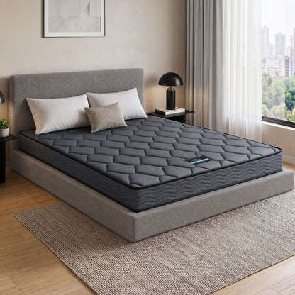 Giselle Bedding Queen Mattress 16cm Bonnell Spring Medium Firm Tight Top-Furniture > Mattresses > Queen Mattress-PEROZ Accessories