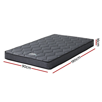 16cm Mattress Giselle Bonnell Spring Single-Furniture > Mattresses > Single Mattress-PEROZ Accessories