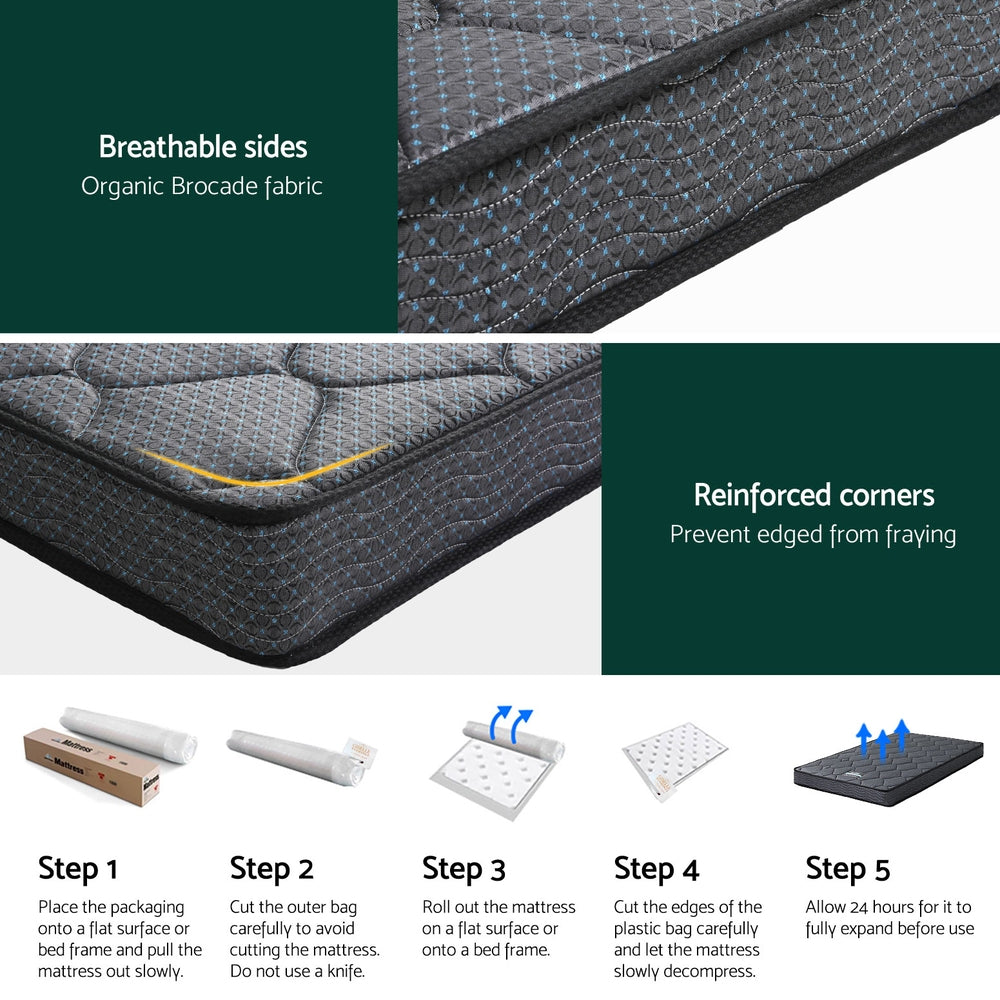 16cm Mattress Giselle Bonnell Spring Single-Furniture > Mattresses > Single Mattress-PEROZ Accessories