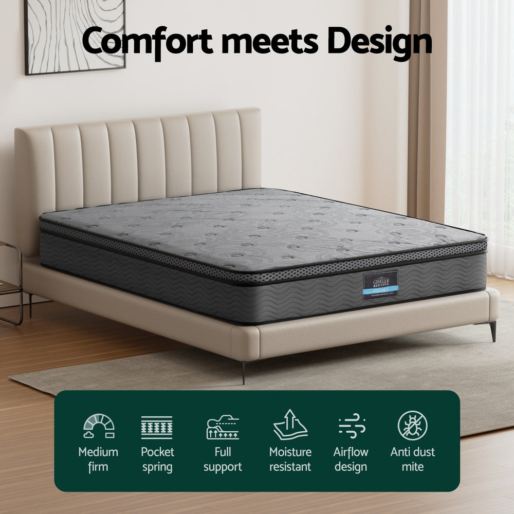 26cm Mattress Bed Giselle Queen-Furniture &gt; Mattresses &gt; Queen Mattress-PEROZ Accessories