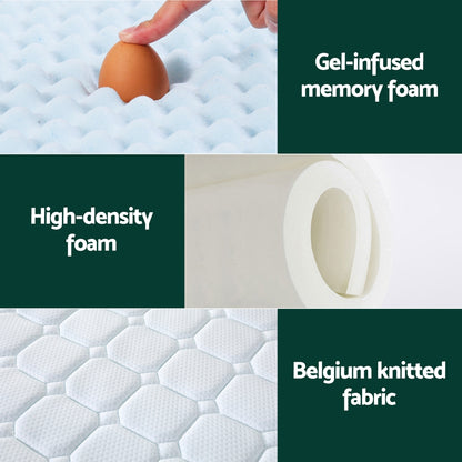 Giselle Mattress Cool Gel Foam 25cm Queen-Furniture &gt; Mattresses &gt; Queen Mattress-PEROZ Accessories