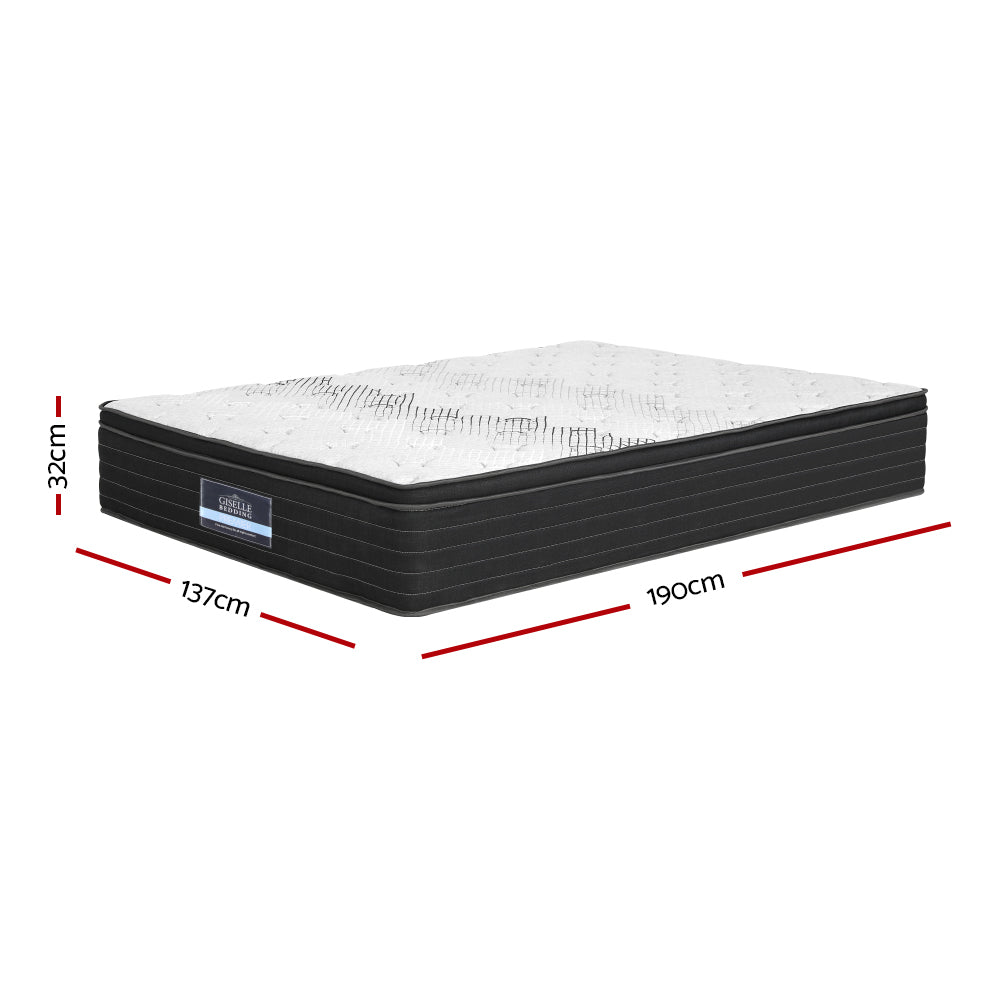 Giselle Bedding 32cm Mattress Extra Firm Double-Mattresses-PEROZ Accessories
