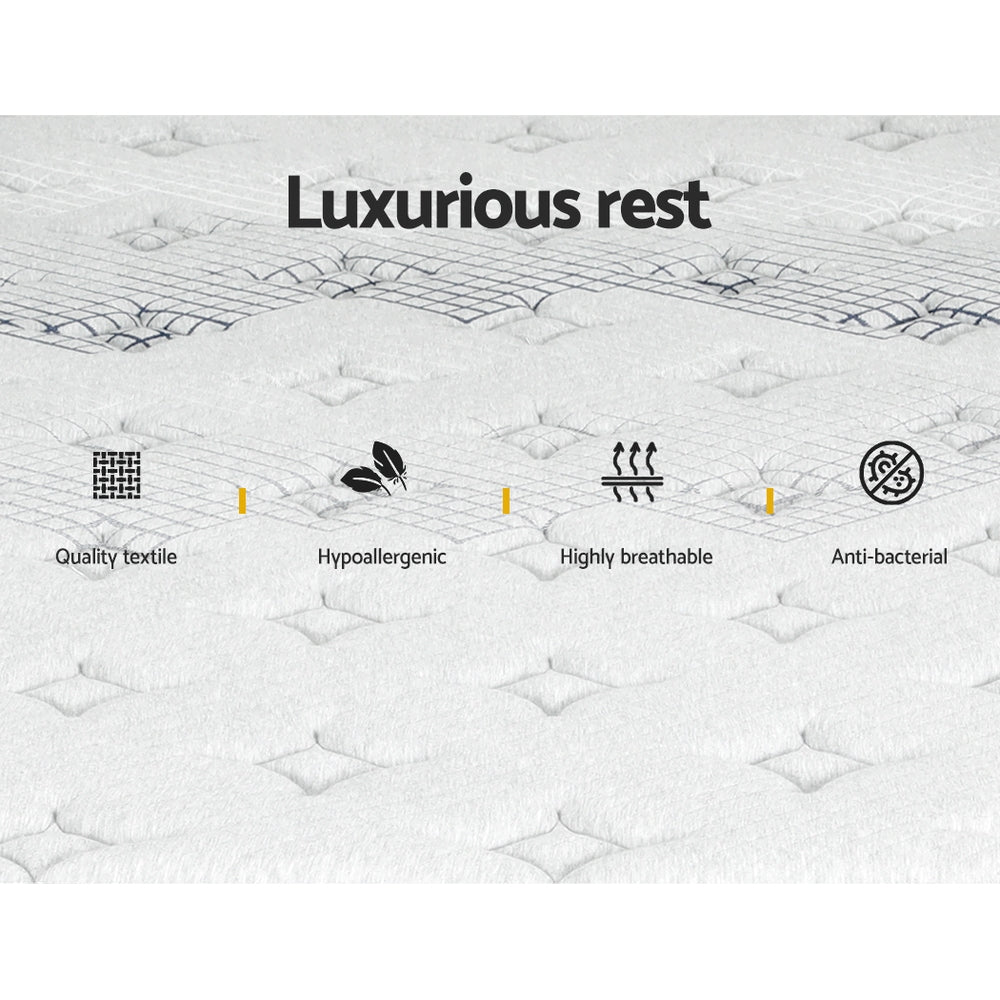 Giselle Bedding 32cm Mattress Extra Firm Double-Mattresses-PEROZ Accessories