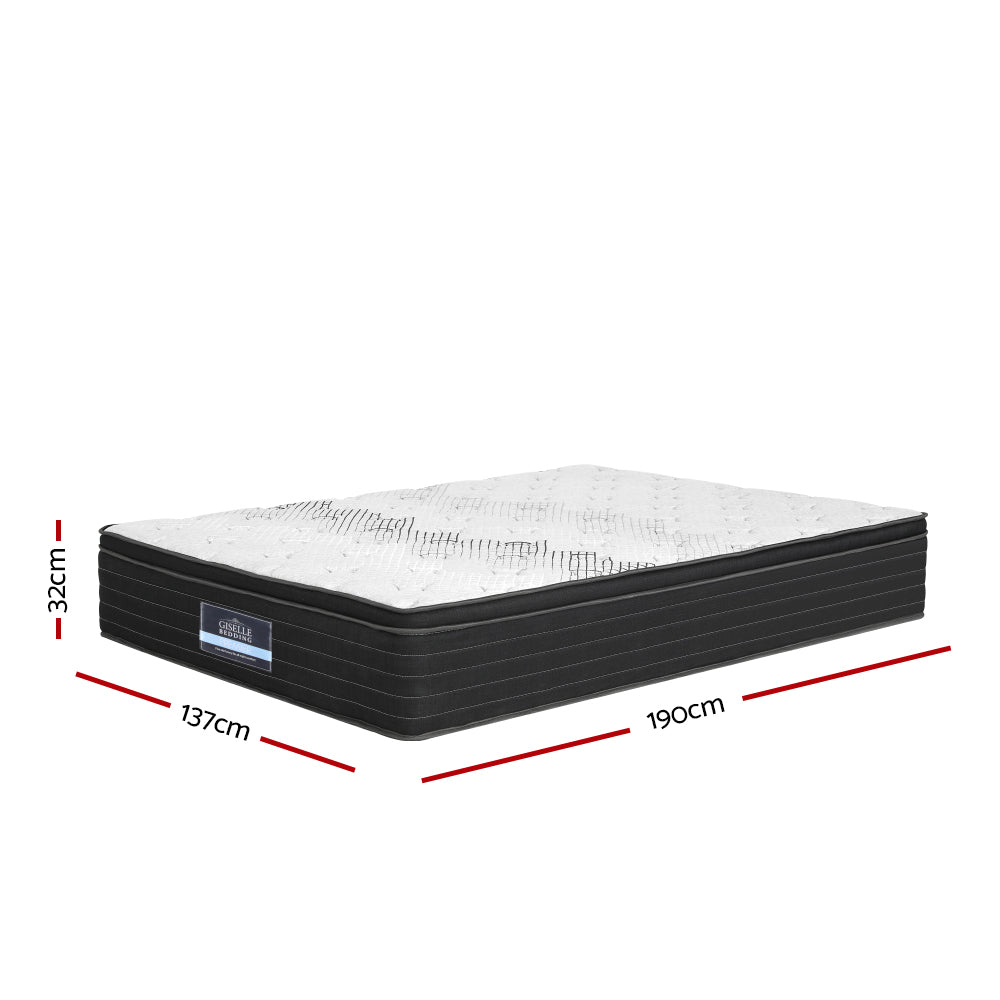 Giselle Bedding 32cm Mattress Extra Firm Double-Mattresses-PEROZ Accessories