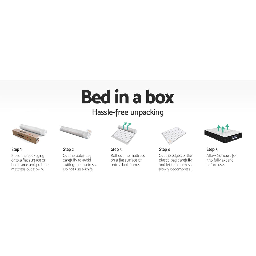 Giselle Bedding 32cm Mattress Extra Firm Double-Mattresses-PEROZ Accessories