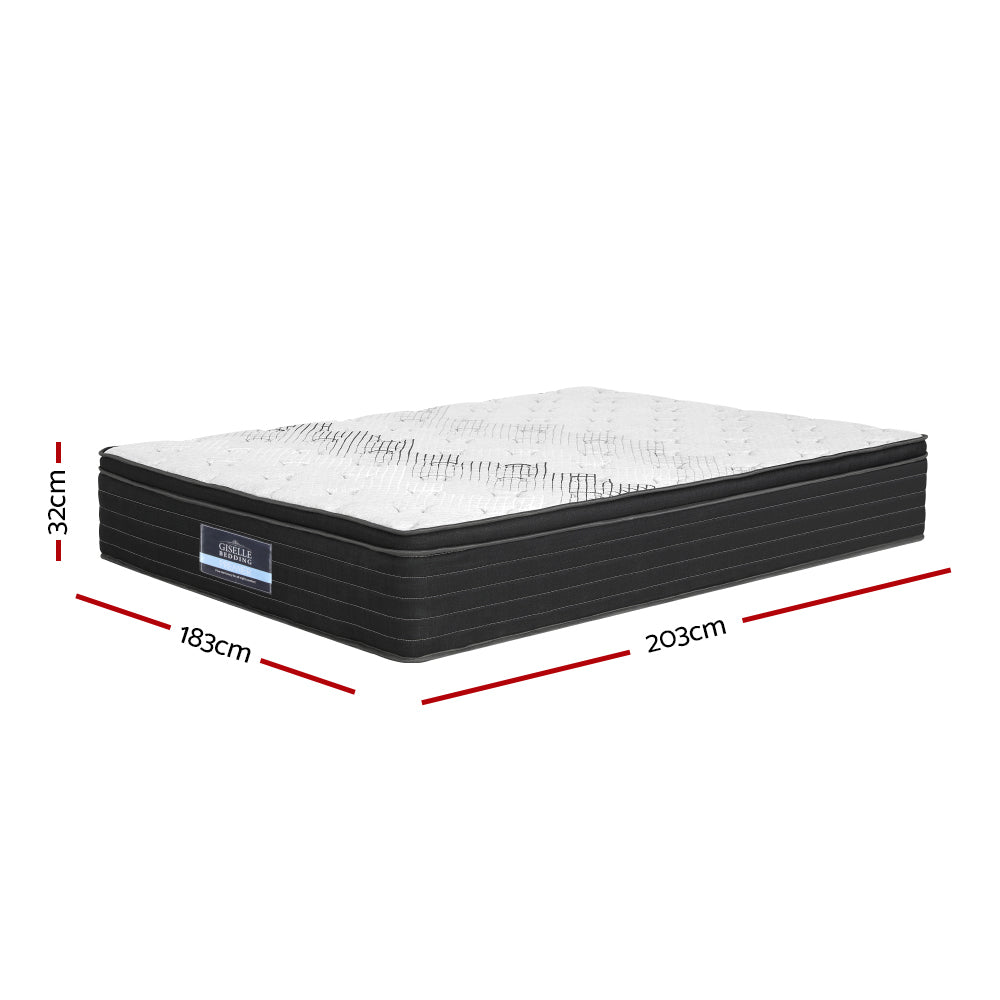 Giselle Bedding 32cm Mattress Extra Firm King-Mattresses-PEROZ Accessories