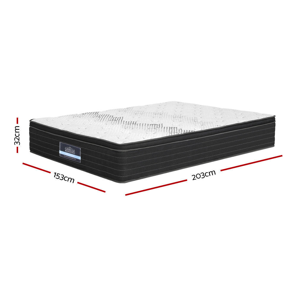 Giselle Bedding 32cm Mattress Extra Firm Queen-Mattresses-PEROZ Accessories
