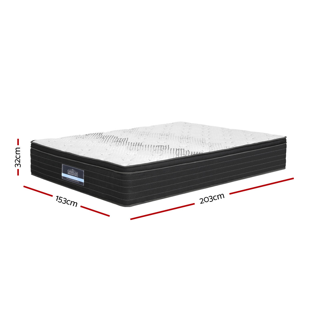 Giselle Bedding 32cm Mattress Extra Firm Queen-Mattresses-PEROZ Accessories