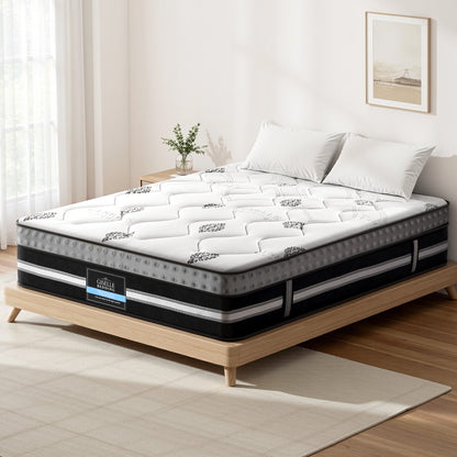 Giselle Bedding King Mattress 35cm Bed in a Box Pocket Spring Gel Memory Foam-Furniture &gt; Mattresses &gt; King Size Mattress-PEROZ Accessories