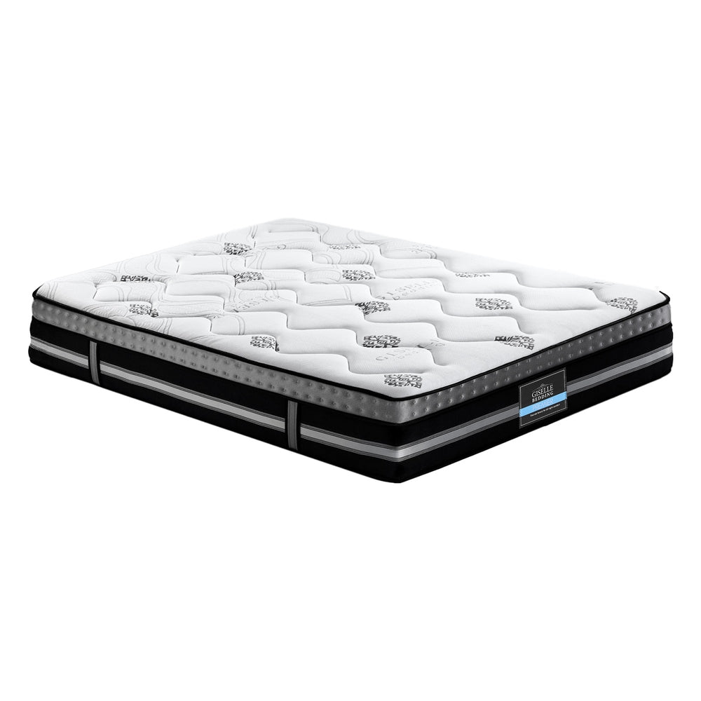 Giselle Bedding King Mattress 35cm Bed in a Box Pocket Spring Gel Memory Foam-Furniture > Mattresses > King Size Mattress-PEROZ Accessories